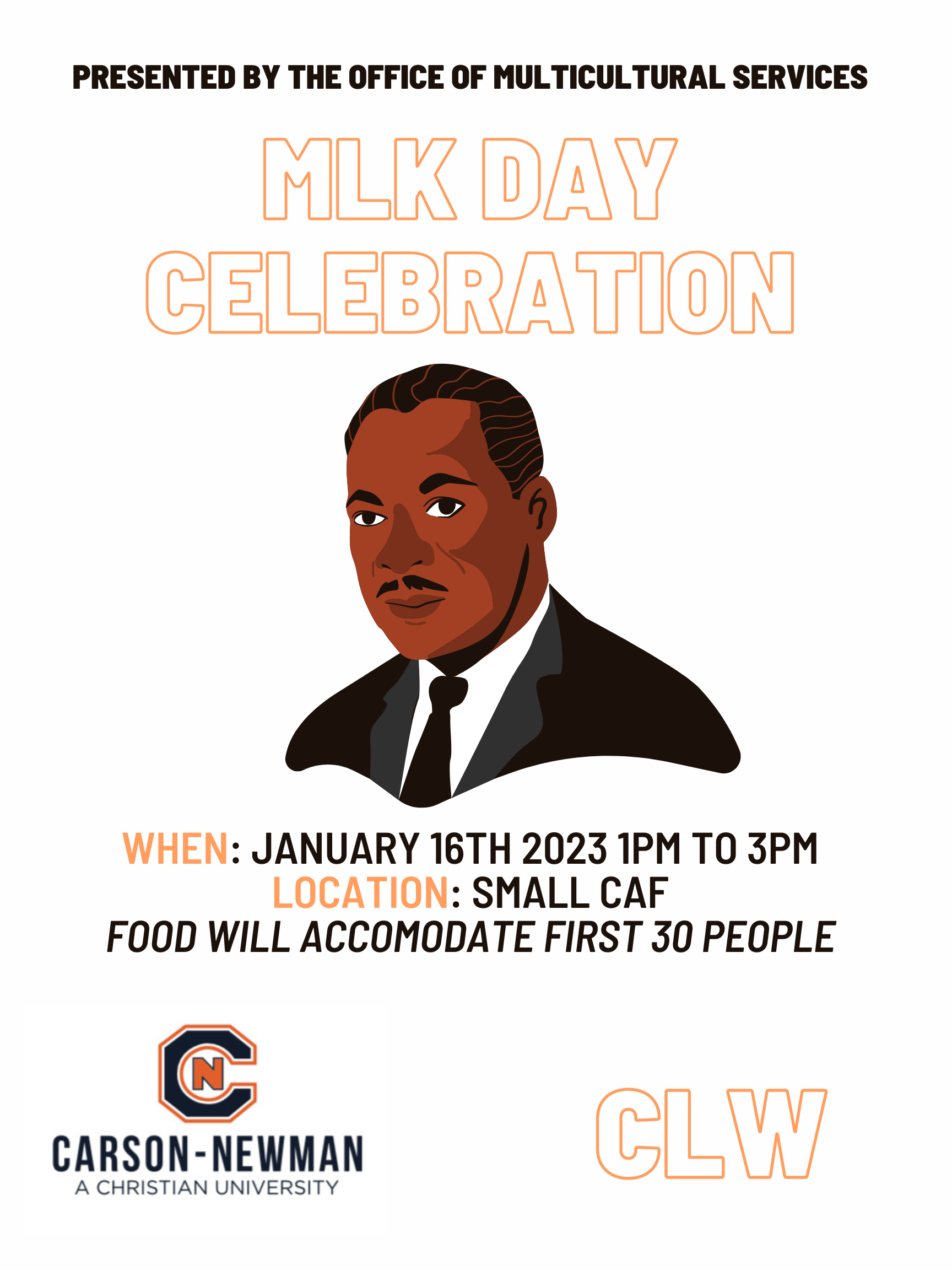 Invitation to an MLK Day celebration event